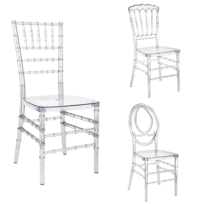 Clear Acrylic Chiavari Chair Transparent Resin Hotel Dining