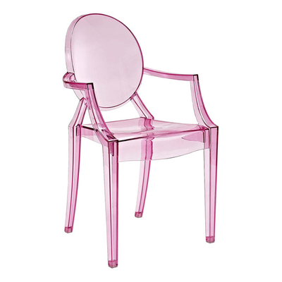 Pink Acrylic Ghost Chiavari Chair Stackable Modern Hotel Furniture