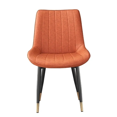 Modern PU Leather Dining Chair with Metal Frame Custom Colors