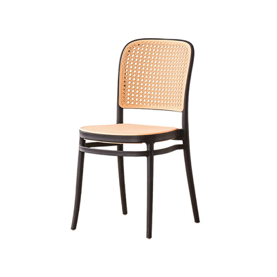 Modern Plastic Dining Chair - Rattan Style for Home and Commercial Use