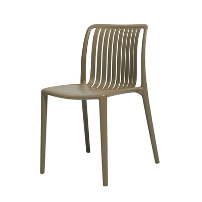 Modern Olive PP Plastic Dining Chair with L-Shape Design