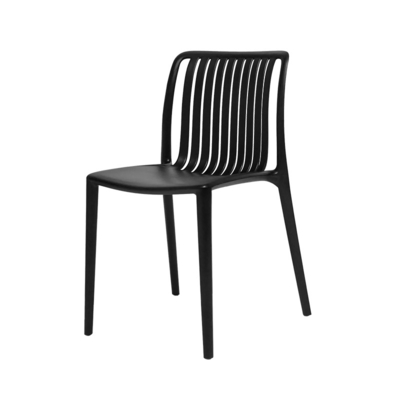 Modern Olive PP Plastic Dining Chair with L-Shape Design