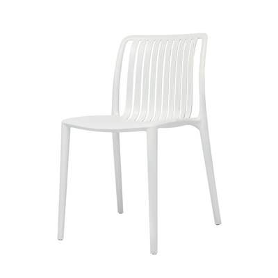 Modern Olive PP Plastic Dining Chair with L-Shape Design