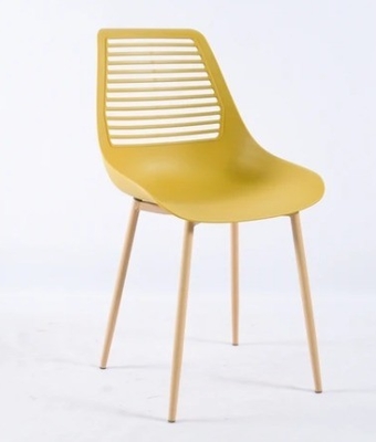 Modern PP Plastic Dining Chair with Metal Legs OEM