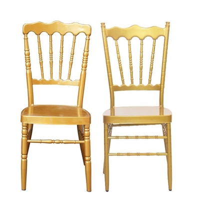 Gold Iron Banquet Chair Stackable for Outdoor Events 40x42x92cm
