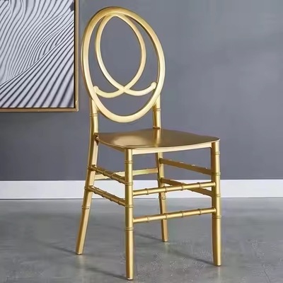 Stackable Gold White Chiavari Banquet Chairs for Hotel Events