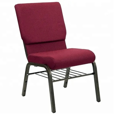 21" Stacking Church Chairs with 10CM Cushion Metal Frame