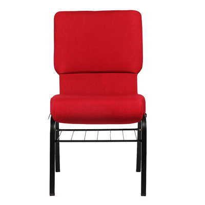 Stackable Metal Church Chairs with Sponge Padding for Auditoriums