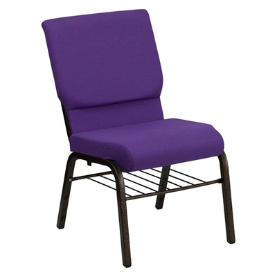 Stackable Metal Church Chairs with Sponge Padding for Auditoriums