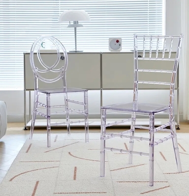 Clear Acrylic Chiavari Chair Transparent Resin Hotel Dining