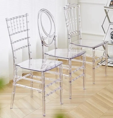 Clear Acrylic Chiavari Chair Transparent Resin Hotel Dining