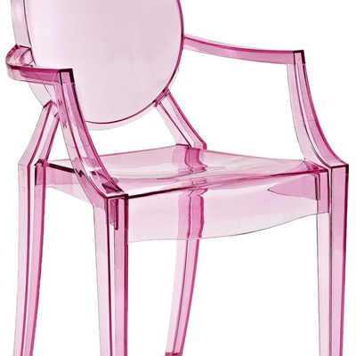 Pink Acrylic Ghost Chiavari Chair Stackable Modern Hotel Furniture