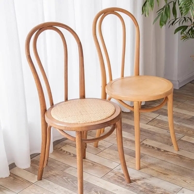 Moderne Rotan Eetkamerstoel Massief Houten Frame Aangepaste Kleuren