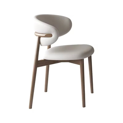 Modern PU Leather Wooden Dining Chair for Coffee Shop