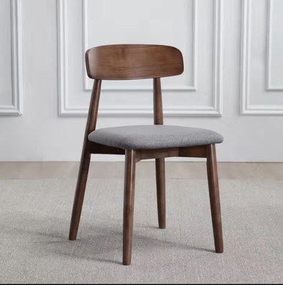 Solid Oak Wood Dining Chair with PU Cushion 83x48x45cm