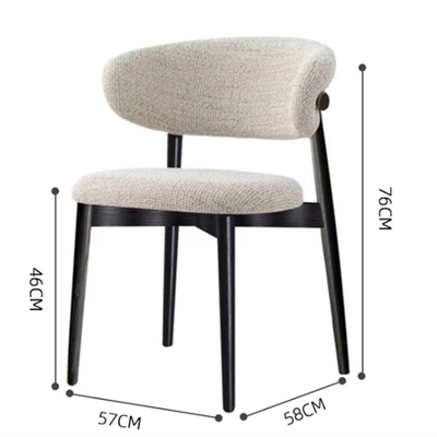 Modern Velvet Dining Chair with Metal Legs