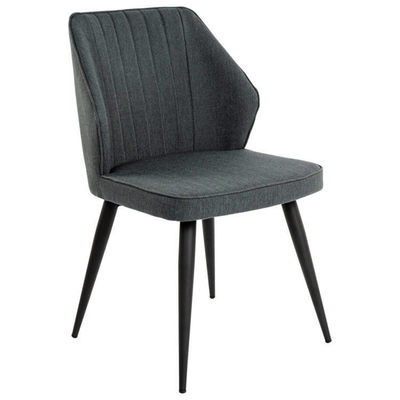 Modern Grey Synthetic Leather Dining Chair for Cafe Restaurant