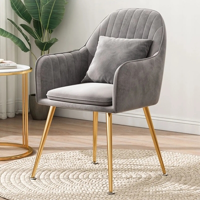Modern Gray Upholstered Dining Chair OEM ODM Customizable