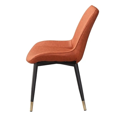 Modern PU Leather Dining Chair with Metal Frame Custom Colors