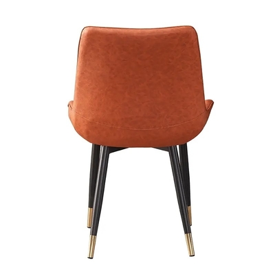 Modern PU Leather Dining Chair with Metal Frame Custom Colors