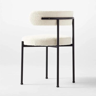 Adjustable Fabric Upholstered Dining Chair with Metal Legs