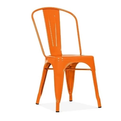 Adjustable Metal Dining Chairs Modern Stackable Design