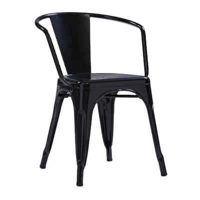 Adjustable Metal Dining Chairs Modern Stackable Design