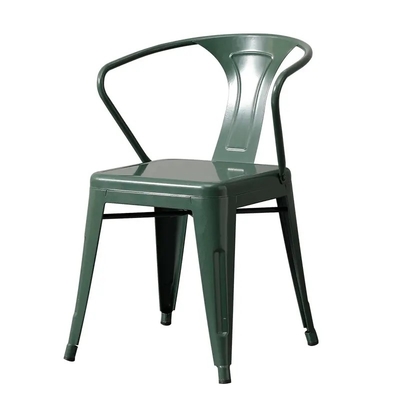 Adjustable Metal Dining Chairs Modern Stackable Design