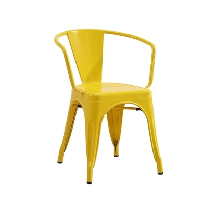 Adjustable Metal Dining Chairs Modern Stackable Design