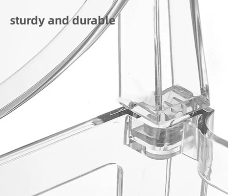 Clear Acrylic Stackable Bar Stools with Curved Backrest