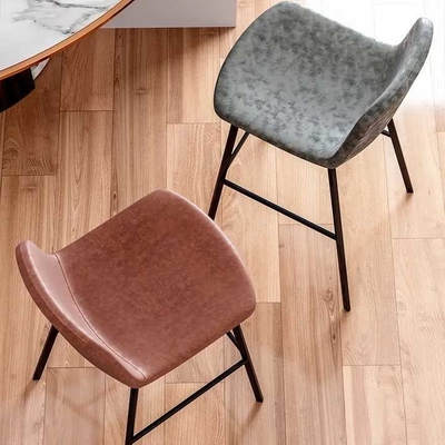 Commercial PU Leather Bar Stools with Iron Legs