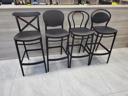 Stackable PP Plastic Bar Stools for Commercial and Outdoor Use