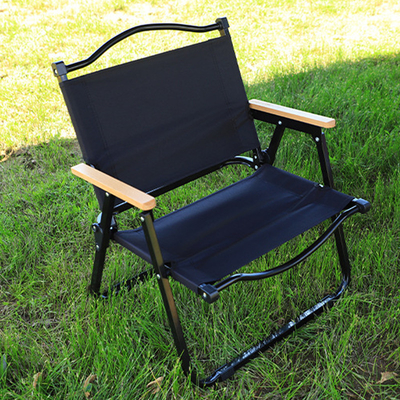 Modern Outdoor Camping Chair with Oxford Fabric and Beech Wood Frame